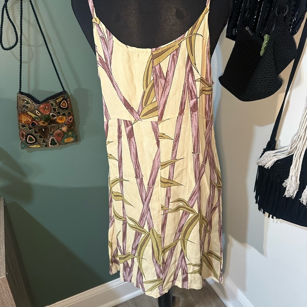 Prianka’s Collection Bamboo Print Sundress NWT Size M Lightweight Rayon - Picture 3 of 4